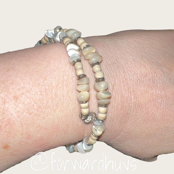 Bundle Sale 3 for $15 | Boho-Inspired Stone & Wooden Wrap Bracelet - Picture 1 of 7
